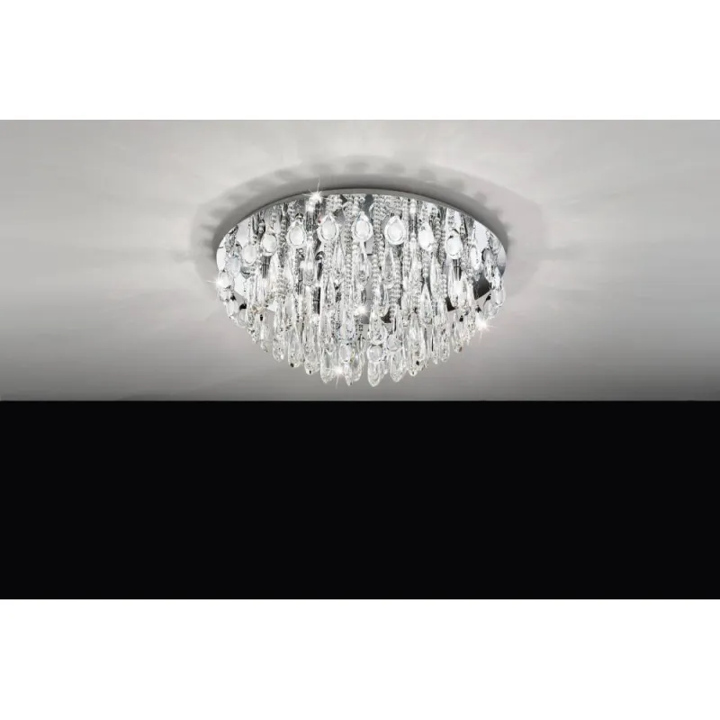 Plafoniera Eglo Calaonda 93434, G9 10X33W Ø760Mm, Cristal, Transparent