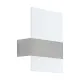 Aplica Exterior Eglo Nadela 93438, Led 2X2.5W 360Lm 3000K Ip44, Sticla Satinata, Inox