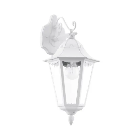 Aplica Exterior Eglo Navedo 93445, E27 1X60W Ip44, Sticla, Alb