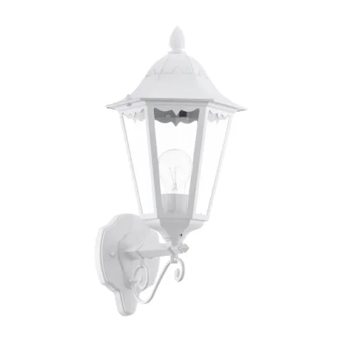 Aplica Exterior Eglo Navedo 93446, E27 1X60W Ip44, Sticla, Alb