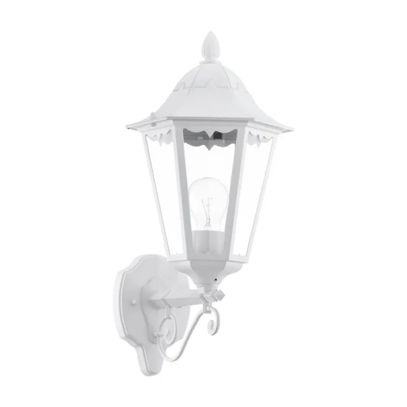 Aplica Exterior Eglo Navedo 93446, E27 1X60W Ip44, Sticla, Alb