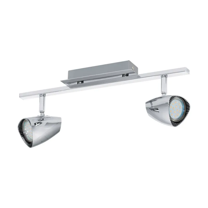 Plafoniera Eglo Corbera 93673, Gu10 2X3W, Plastic, Otel, Crom