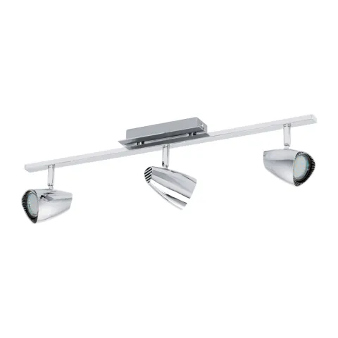 Plafoniera Eglo Corbera 93674, Gu10 3X3W, Plastic, Otel, Crom