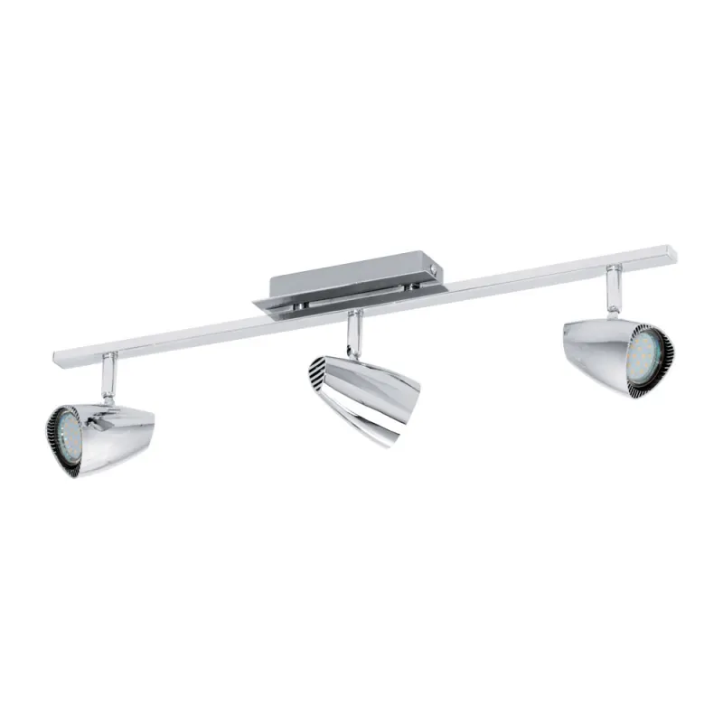 Plafoniera Eglo Corbera 93674, Gu10 3X3W, Plastic, Otel, Crom
