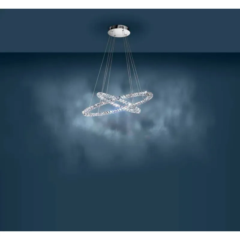 Suspensie Cristal Eglo Toneria 93946, Led 128X0.5W 6400Lm 4000K, Cristal, Transparent