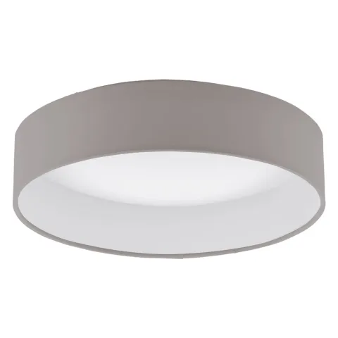 Plafoniera Eglo Palomaro 93949, Led 11W 950Lm 3000K Ø320Mm, Textil, Gri Maroniu
