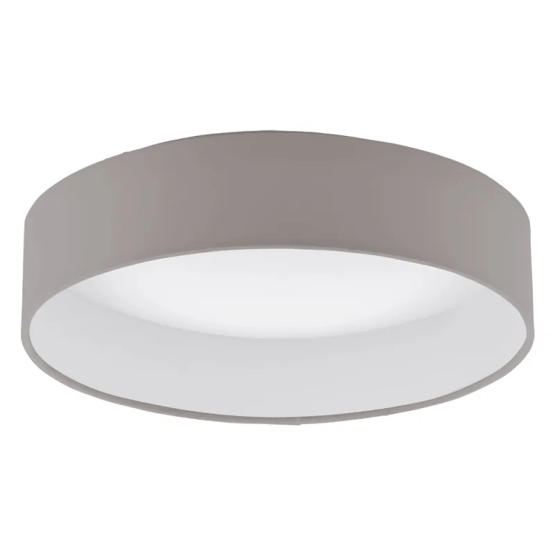 Plafoniera Eglo Palomaro 93949, Led 11W 950Lm 3000K Ø320Mm, Textil, Gri Maroniu