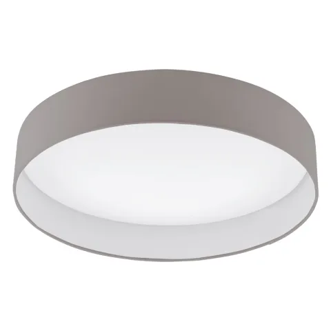 Plafoniera Eglo Palomaro 93952, Led 24W 2100Lm 3000K Ø500Mm, Textil, Gri Maroniu