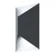 Aplica Exterior Eglo Predazzo 93994, Led 2X2.5W 360Lm 3000K Ip44, Otel Zincat, Antracit, Alb