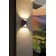 Aplica Exterior Eglo Predazzo 93994, Led 2X2.5W 360Lm 3000K Ip44, Otel Zincat, Antracit, Alb