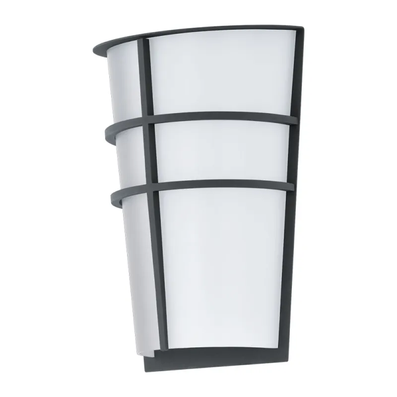 Aplica Exterior Eglo Breganzo 94138, Led 2X2.5W 360Lm 3000K Ip44, Otel Zincat, Alb