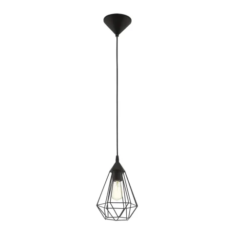 Pendul Vintage Eglo Tarbes 94187, E27 1X60W Ø175Mm, Negru