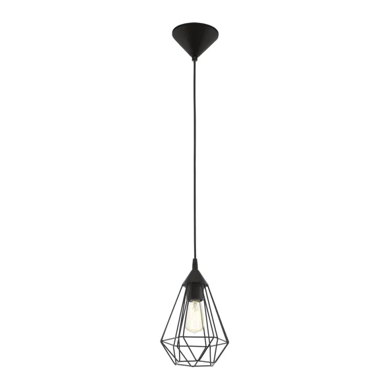 Pendul Vintage Eglo Tarbes 94187, E27 1X60W Ø175Mm, Negru