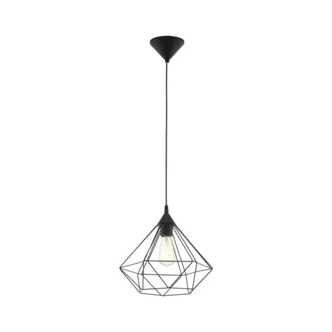 Pendul Vintage Eglo Tarbes 94188, E27 1X60W Ø325Mm, Negru