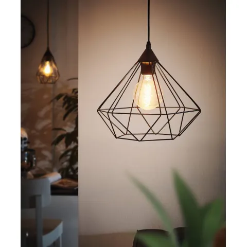 Pendul Vintage Eglo Tarbes 94188, E27 1X60W Ø325Mm, Negru
