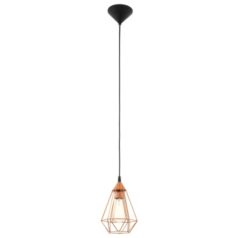 Pendul Vintage Eglo Tarbes 94193, E27 1X60W Ø175Mm, Cupru