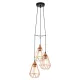 Suspensie Vintage Eglo Tarbes 94196, E27 3X60W Ø310Mm, Otel, Cupru