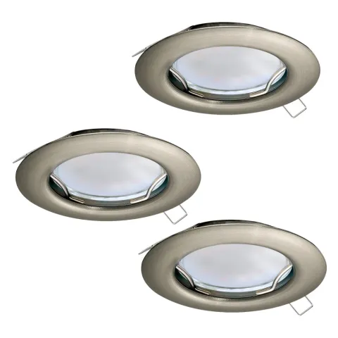 Set 3 Spoturi Incastrate Eglo Peneto 94237, Gu10 3X3W Ø78Mm