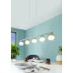 Suspensie Eglo Ascolese 94319, Led 5X3.3W 1700Lm 3000K, Sticla, Sticla Satinata, Chihlimbar