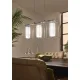 Suspensie Eglo Loncino 1 94378, E27 3X60W, Sticla, Sticla Satinata, Crom