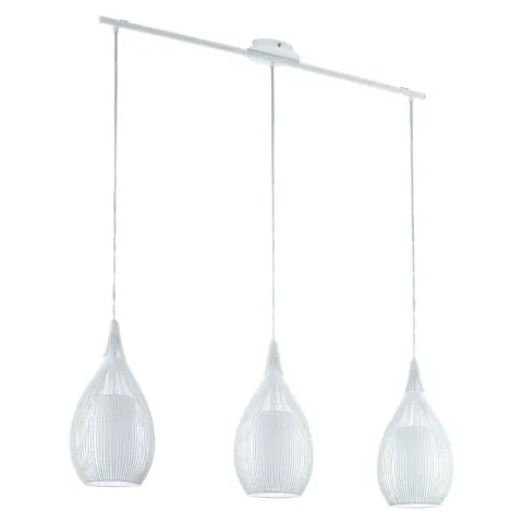 Suspensie Eglo Razoni 94388, E27 3X60W, Sticla Satinata, Otel, Alb