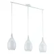 Suspensie Eglo Razoni 94388, E27 3X60W, Sticla Satinata, Otel, Alb