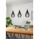 Suspensie Eglo Razoni 94389, E27 3X60W, Sticla Satinata, Otel, Negru