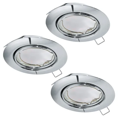 Set 3 Spoturi Incastrate Eglo Peneto 94407, Gu10 3X5W Ø87Mm