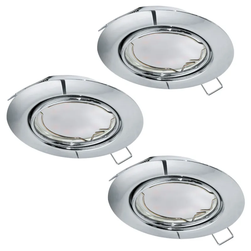 Set 3 Spoturi Incastrate Eglo Peneto 94407, Gu10 3X5W Ø87Mm