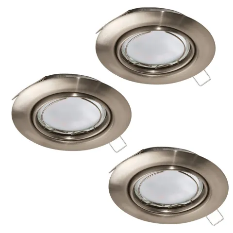 Set 3 Spoturi Incastrate Eglo Peneto 94408, Gu10 3X5W Ø87Mm