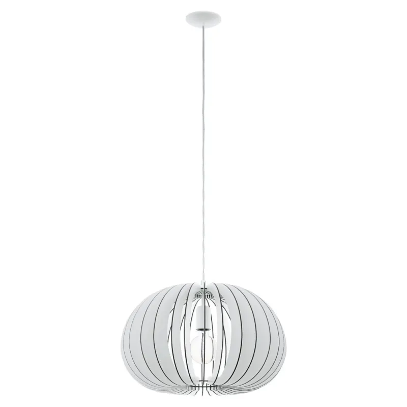 Pendul Eglo Cossano 94442, E27 1X60W Ø450Mm, Alb