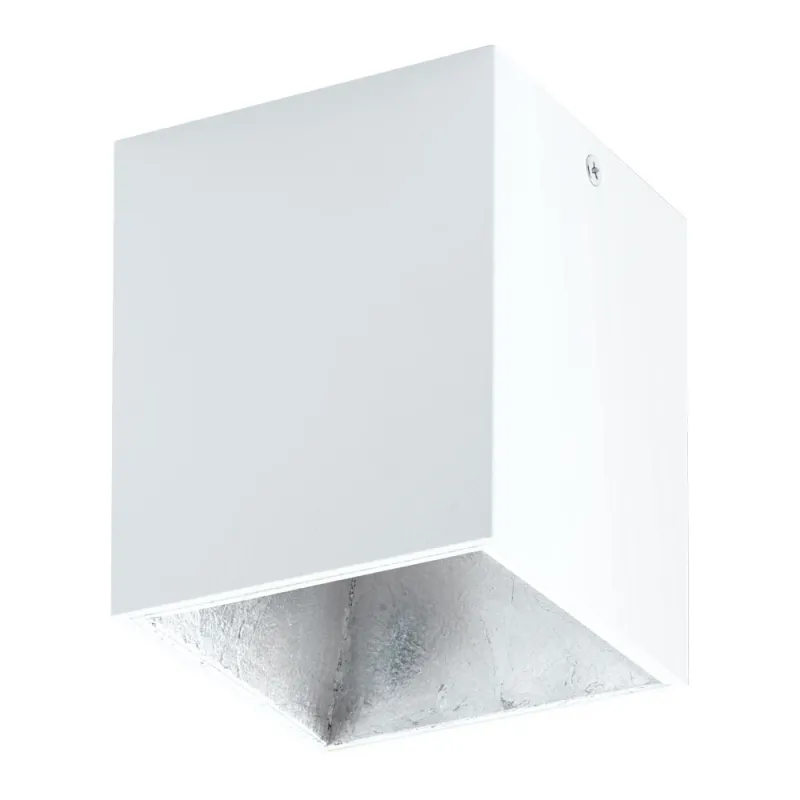 Plafoniera Eglo Polasso 94499, Led 1X3.3W 340Lm 3000K, Aluminiu, Plastic, Argintiu, Alb