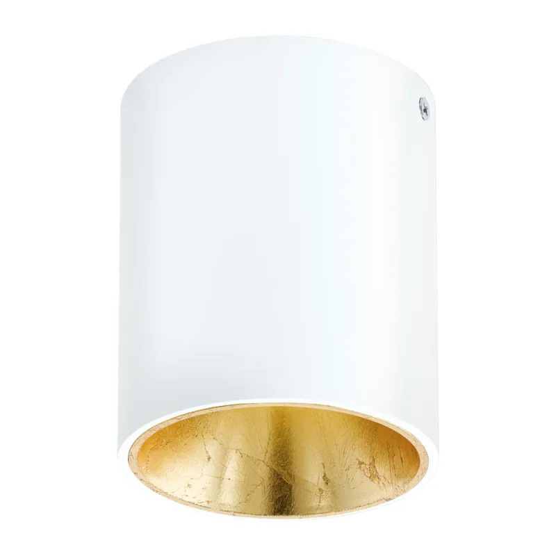 Plafoniera Eglo Polasso 94503, Led 1X3.3W 340Lm 3000K Ø100Mm, Plastic, Aluminiu, Auriu, Alb