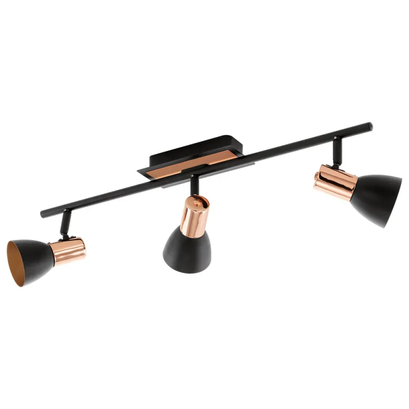 Plafoniera Eglo Barnham 94586, Gu10 3X3.3W, Otel, Negru, Cupru