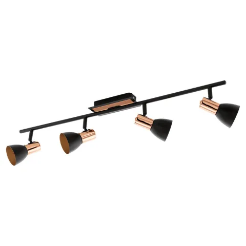 Plafoniera Eglo Barnham 94587, Gu10 4X3.3W, Otel, Negru, Cupru