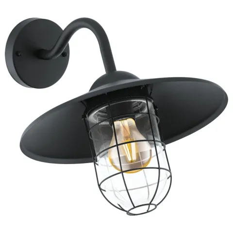 Aplica Exterior Eglo Melgoa 94792, E27 1X60W Ip44, Sticla, Negru