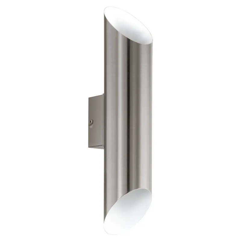 Aplica Exterior Eglo Agolada 94803, Led 2X3.7W 640Lm 3000K Ip44, Inox, Inox, Alb