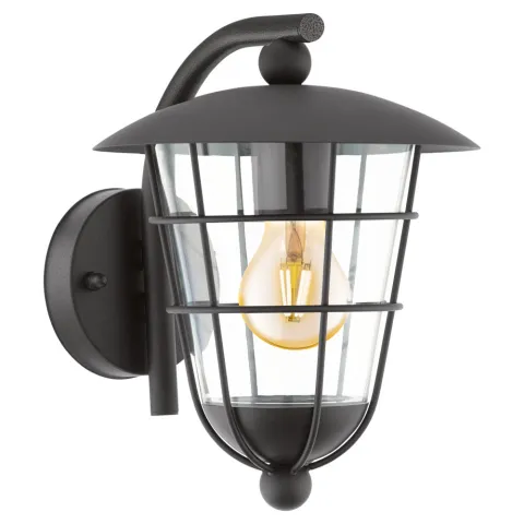 Aplica Exterior Eglo Pulfero 94841, E27 1X60W Ip44, Otel Zincat, Transparent