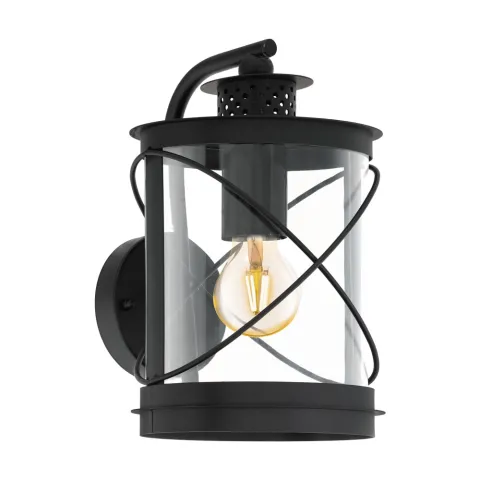 Aplica Exterior Eglo Hilburn 94843, E27 1X60W Ip44, Otel Zincat, Transparent