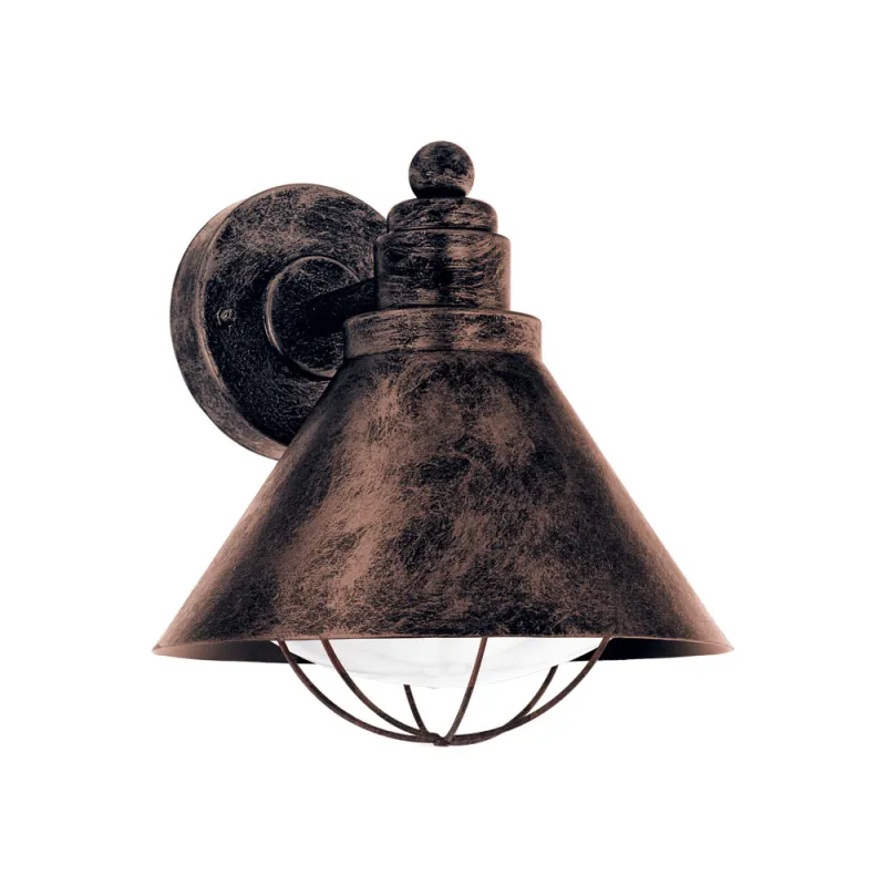 Aplica Exterior Eglo Barrosela 94858, E27 1X40W Ip44, Otel Zincat, Alb