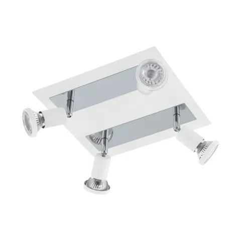 Plafoniera Eglo Sarria 94962, Gu10 4X5W, Otel, Crom, Alb