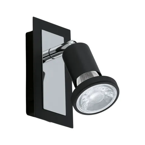 Aplica Eglo Sarria 94963, Gu10 1X5W, Otel, Negru, Crom