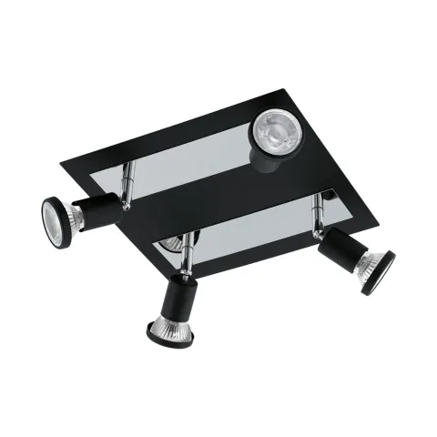 Plafoniera Eglo Sarria 94966, Gu10 4X5W, Otel, Crom, Negru