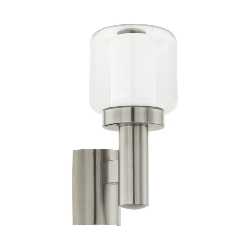 Aplica Exterior Eglo Poliento 95016, E27 1X40W Ip44, Plastic, Sticla, Inox
