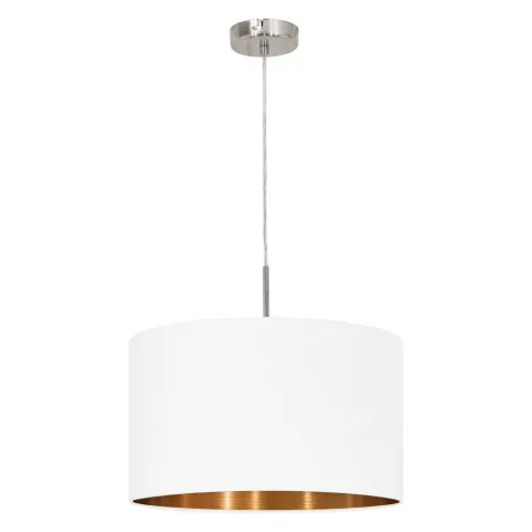 Pendul Eglo Pasteri 95044, E27 1X60W Ø380Mm, Alb, Cupru