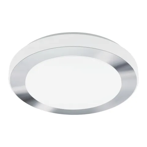 Plafoniera Baie Eglo Led Carpi 95283, Led 16W 1500Lm 3000K Ip44 Ø385Mm, Otel, Alb