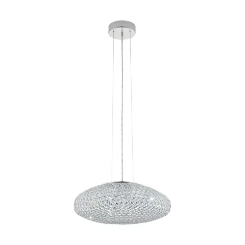Suspensie Cristal Eglo Clemente 95287, E27 3X60W Ø540Mm, Cristal, Transparent