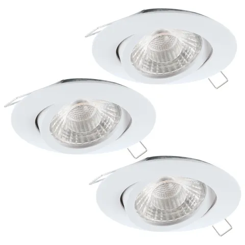 Set 3 Spoturi Incastrate Eglo Tedo 1 95357, Gu10 3X5W Ø80Mm