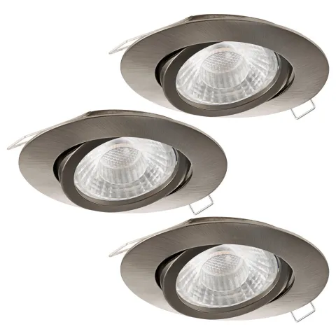Set 3 Spoturi Incastrate Eglo Tedo 1 95359, Gu10 3X5W Ø80Mm
