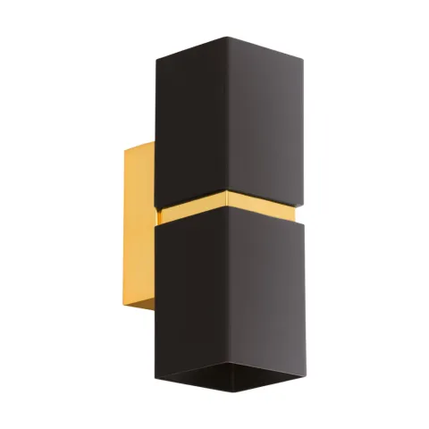 Aplica Eglo Passa 95373, Gu10 2X3.3W, Otel, Negru, Auriu